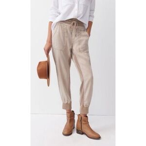 Anthropologie Nomad Joggers Pants Womens Extra Small Soft Taupe Cargo Relaxed